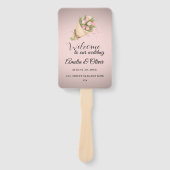 Elegant Pink Tulips Bouquet wedding program ハンドファン (正面)