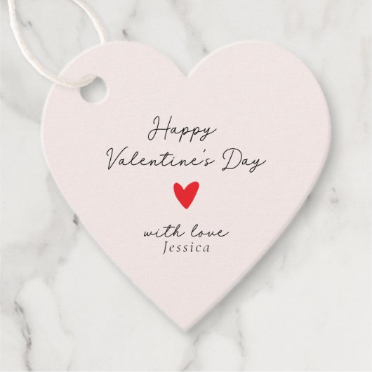 elegant pink Valentine's Day  フェイバータグ (正面)