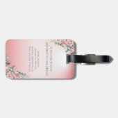 Elegant Pink Viola Violin Instrument Case Tag ラゲッジタグ (裏面横)