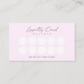Elegant Pink Watercolor Bakery Loyalty Rewards 名刺 (裏面)
