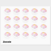 Elegant Pink Watercolor Bakery Product Name ラウンドシール (シート)