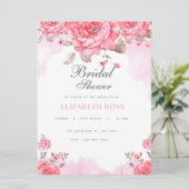 Elegant Pink Watercolor Bridal Shower Invitation (スタンド正面)
