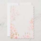 Elegant Pink Watercolor Floral Birthday 招待状 (裏面)