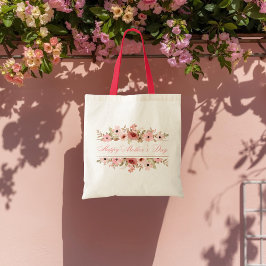 Elegant Pink Watercolor Flower Tote Bag トートバッグ