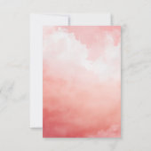 Elegant Pink Watercolor Invitations 出欠カード (裏面)