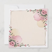 Elegant Pink Watercolor Mother’s Day Card  招待状 (裏面)