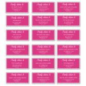 Elegant Pink Wedding Guest Address Labels シール (正面)