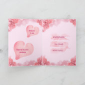 Elegant Pink Wedding invitation 招待状 (内部)