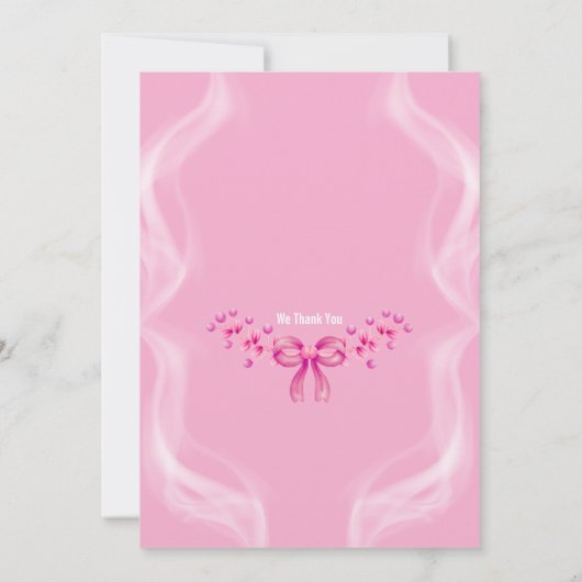 Elegant Pink Wedding Invitation 招待状 (裏面)