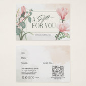 Elegant Pink White Floral A Gift For You  (正面&裏面)