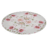 Elegant Pink White Floral Cutting Board カッティングボード (角)