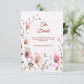 Elegant Pink White Floral Detail Enclosure Card エンクロージャーカード (スタンド正面)