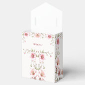 Elegant Pink White Floral Favor Box フェイバーボックス (オープン)