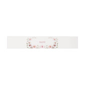 Elegant Pink White Floral Invitation Belly Band 招待状ベリーバンド (フラット)
