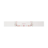 Elegant Pink White Floral Invitation Belly Band 招待状ベリーバンド (フラット)