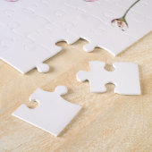 Elegant Pink White Floral Jigsaw Puzzle ジグソーパズル (側面)