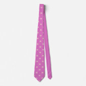 Elegant Pink White Floral Pattern Groom Gift   ネクタイ (正面)