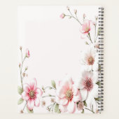 Elegant Pink White Floral Planner プランナー手帳 (裏面)