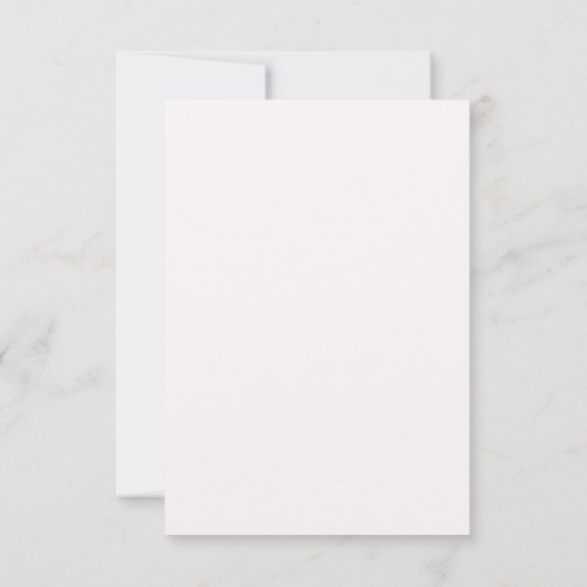 Elegant Pink White Floral RSVP Card (裏面)