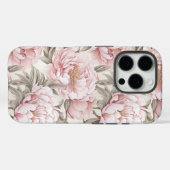 Elegant Pink White Peony Flowers iPhone case Case-Mate iPhoneケース (裏面 (横))