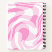 Elegant pink white personalized name ノートブック (裏面)