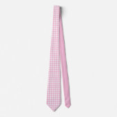 Elegant Pink &white plaid wedding Groom Gift   ネクタイ (正面)