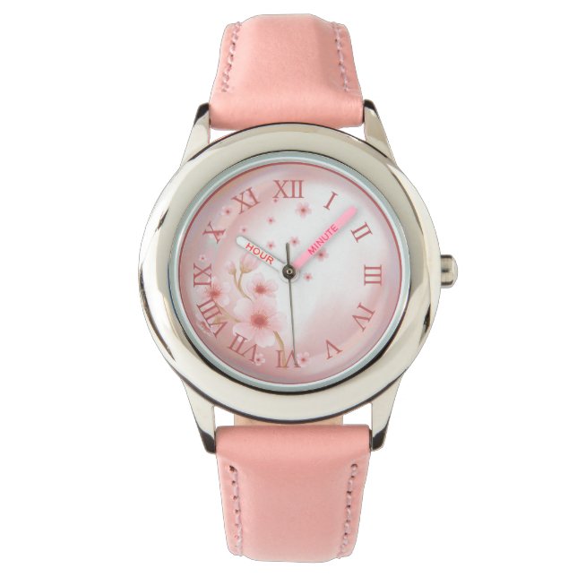 Elegant pink wristwatch 腕時計 (正面)