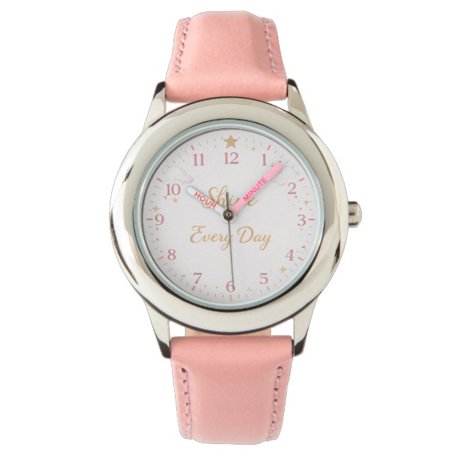 Elegant pink wristwatch – a daily radiance of femi 腕時計 (正面)