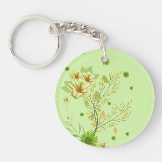 Elegant pistachio green keychain キーホルダー (正面)