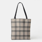 Elegant Plaid Bag – Handmade Craftsmanship トートバッグ (裏面)