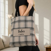 Elegant Plaid Bag – Handmade Craftsmanship トートバッグ