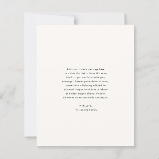 Elegant Plaid Budget Christmas Card (裏面)