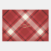 Elegant Plaid Christmas ラッピングペーパーシート (正面3)
