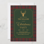 Elegant Plaid Christmas Party Invitation 招待状 (正面)