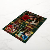 Elegant Plaid Christmas Photo Foil Card 箔シーズンカード (回転した状態)