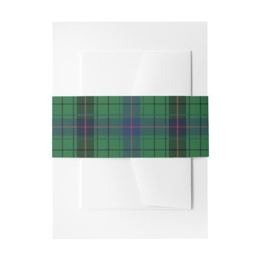Elegant Plaid Davidson Rustic Traditional Wedding 招待状ベリーバンド (正面例)