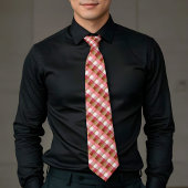 Elegant Plaid Gold Red Luxe Aesthetics Necktie ネクタイ