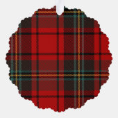 Elegant Plaid Modern Photo Ornament Christmas Card オーナメントカード (裏面)