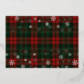 Elegant Plaid Script Christmas Holiday Party 箔招待状 (裏面)