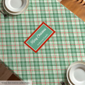 Elegant Plaid Tablecloth Custom Name Holiday Decor テーブルクロス