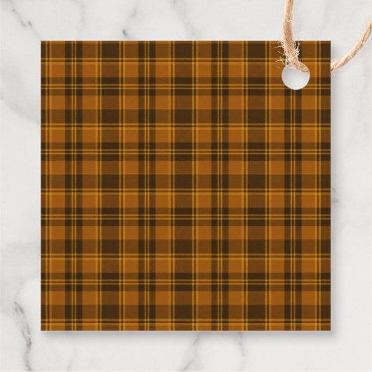 Elegant Plaid Thanksgiving Classic Custom Favor フェイバータグ (裏面)