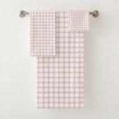 Elegant Plaid Towel Rose Gold Touch for Mom バスタオルセット (インサイチュ)
