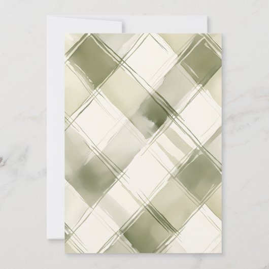 Elegant Plaid Waddle It Be Duck Gender Reveal 招待状 (裏面)