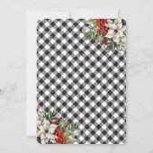 Elegant Plaid Winter Botanicals Christmas Party 招待状 (裏面)