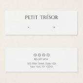 Elegant Plain White Stud Earring Display (正面&裏面)