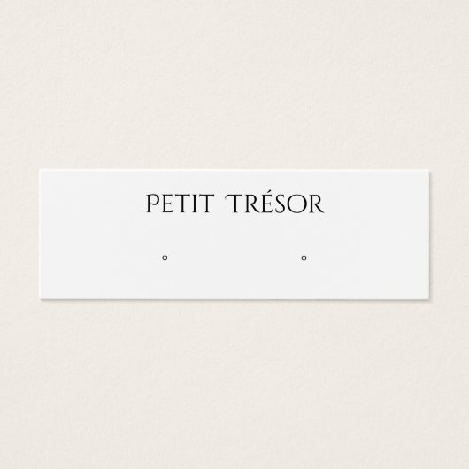 Elegant Plain White Stud Earring Display (正面)