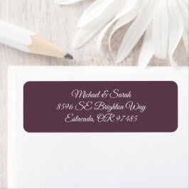 Elegant Plum Purple Return Address ラベル