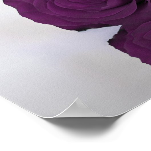 Elegant Plum Purple Rose 4 Table Seating Chart ポスター (角)