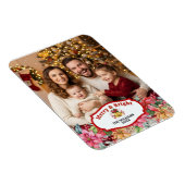 Elegant Poinsettia Floral Custom Photo  マグネット (右側)