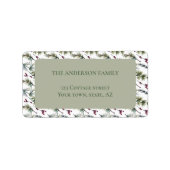 Elegant Poinsettia Return Address Label ラベル (正面)